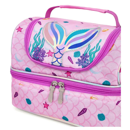 Eazy Kids Dual Compartment Lunch Bag Mermaid (Purple)