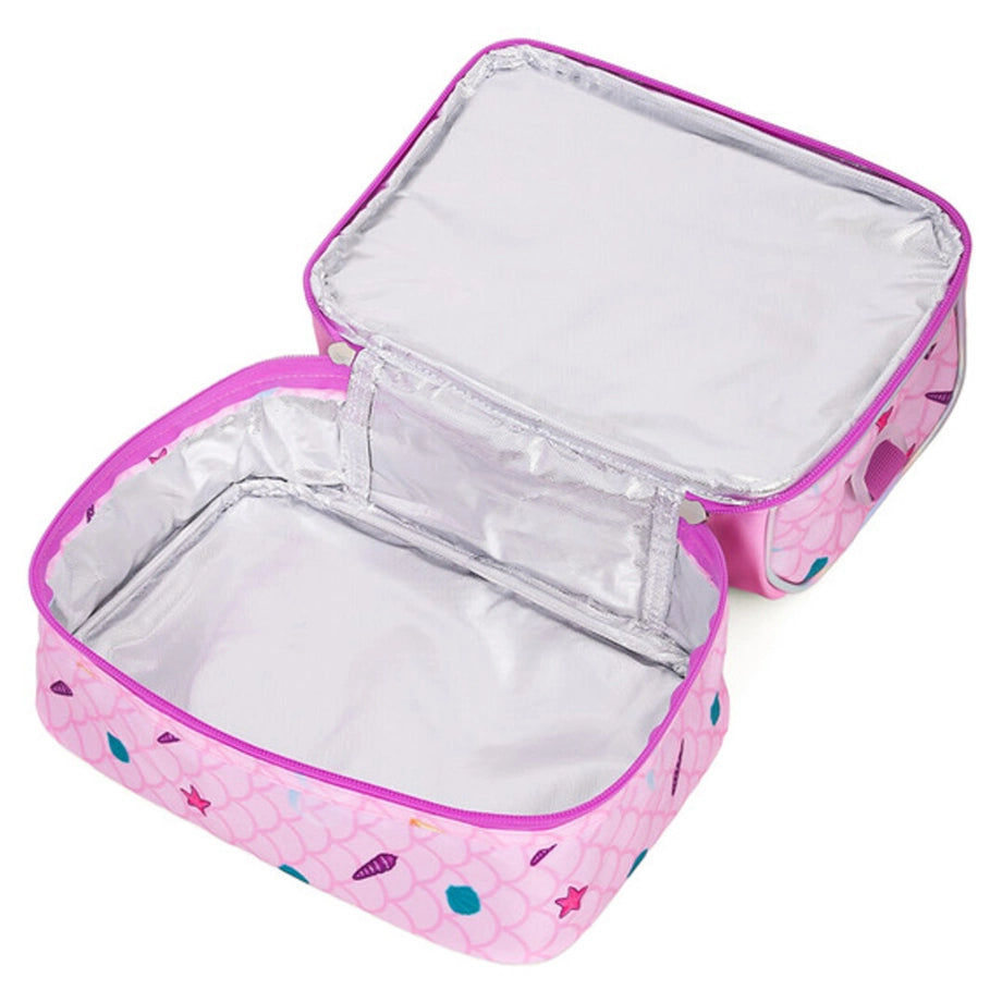 Eazy Kids Dual Compartment Lunch Bag Mermaid (Purple)
