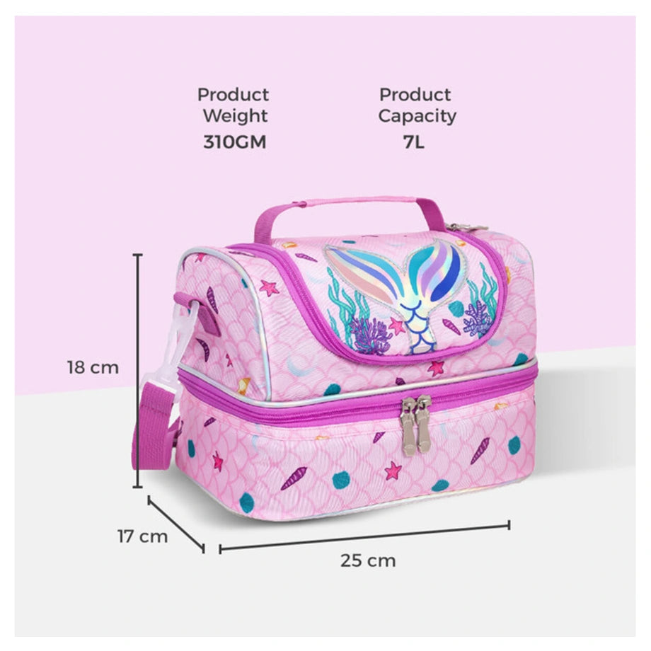 Eazy Kids Dual Compartment Lunch Bag Mermaid (Purple)