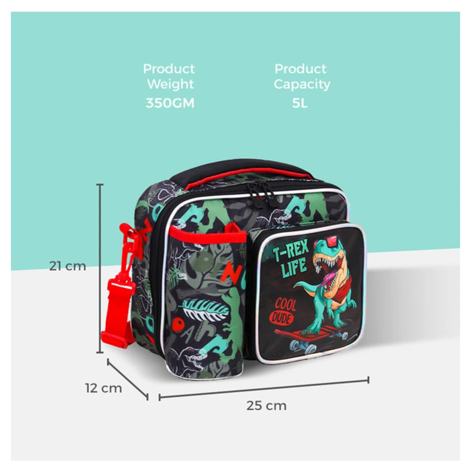 Eazy Kids Bottle/Lunch Bag Dinosaur (Green)