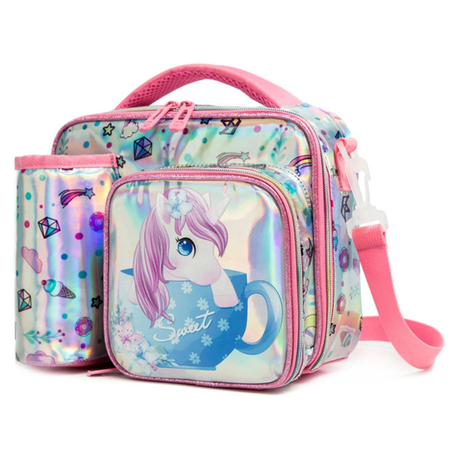 Eazy Kids Bottle/Lunch Bag (Unicorn Chrome Pink)
