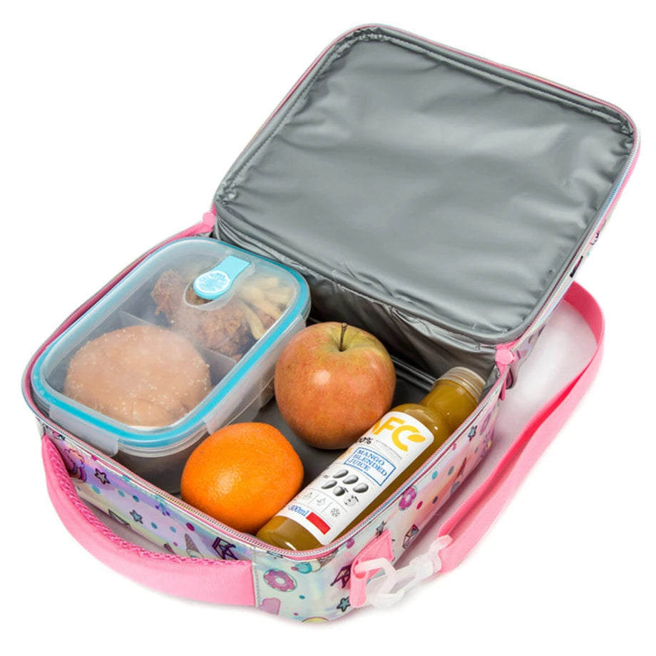 Eazy Kids Bottle/Lunch Bag (Unicorn Chrome Pink)