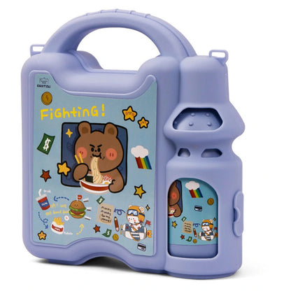 Eazy Kids Lunch Box wt Bottle (Blue)