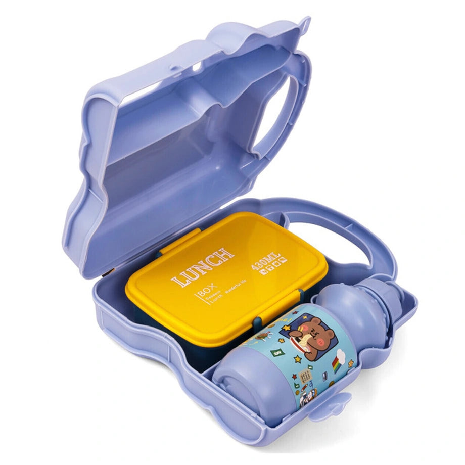 Eazy Kids Lunch Box wt Bottle (Blue)