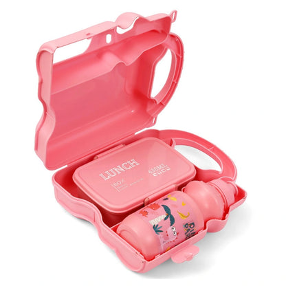 Eazy Kids Lunch Box wt Bottle (Pink)