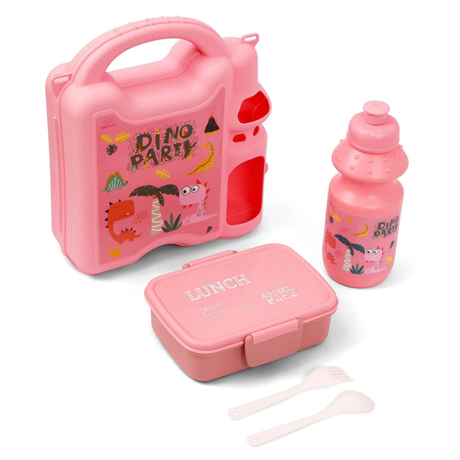 Eazy Kids Lunch Box wt Bottle (Pink)