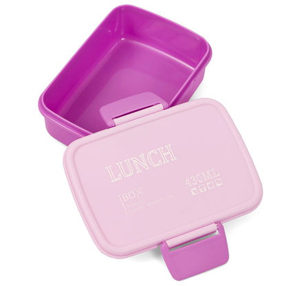 Eazy Kids Lunch Box With Bottle (Purple)