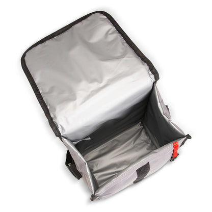 Eazy Kids Lunch Bag Insulated, Foldable & Stylish (Grey & Black)