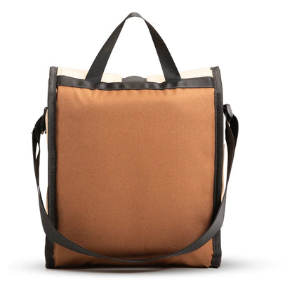 Eazy Kids Lunch Bag Insulated, Foldable & Stylish (Beige & Brown)