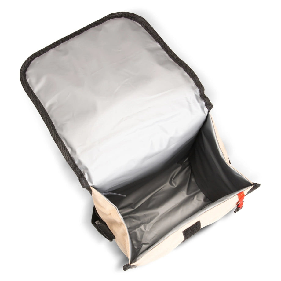 Eazy Kids Lunch Bag Insulated, Foldable & Stylish (Beige & Brown)