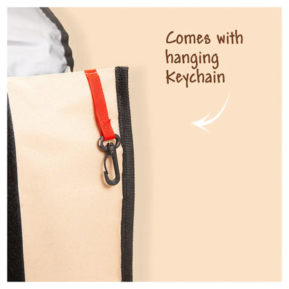 Eazy Kids Lunch Bag Insulated, Foldable & Stylish (Beige & Brown)