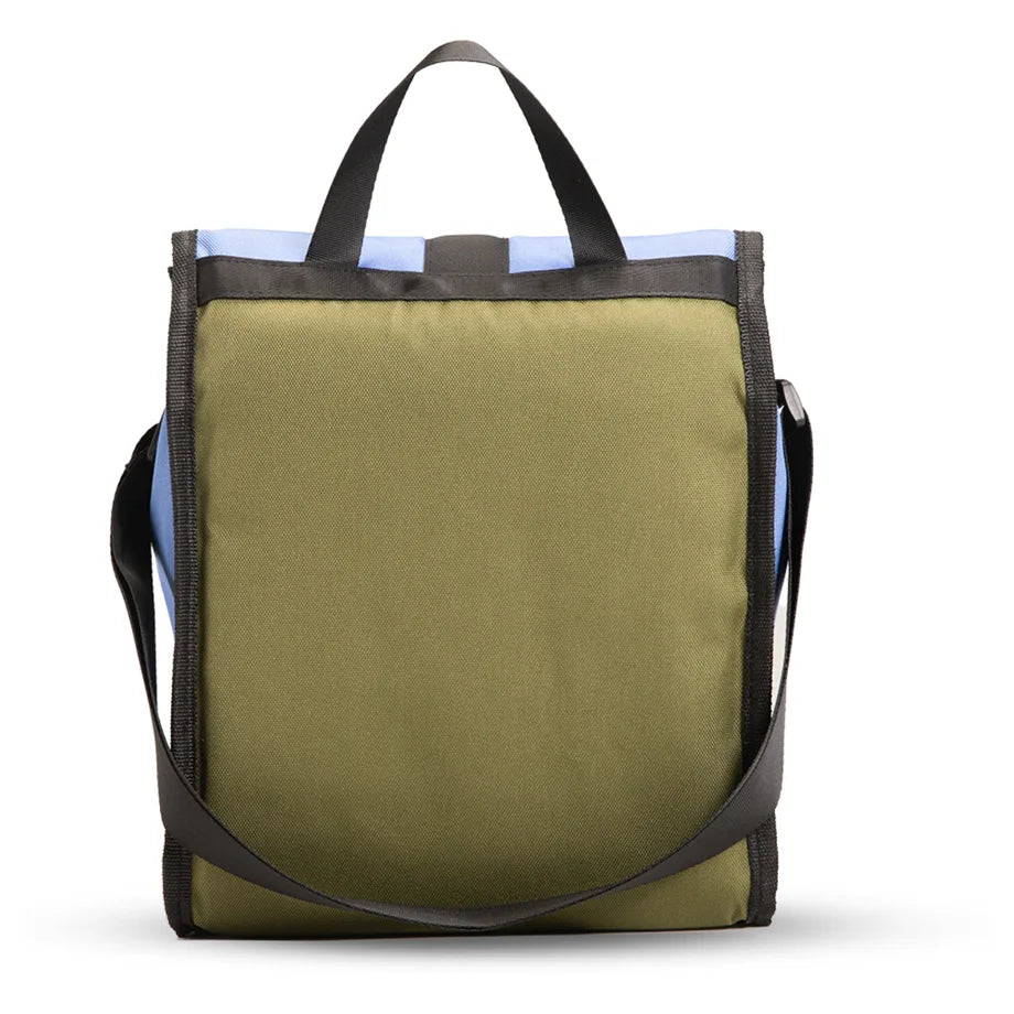 Eazy Kids Lunch Bag Insulated, Foldable & Stylish (Blue & Olive)