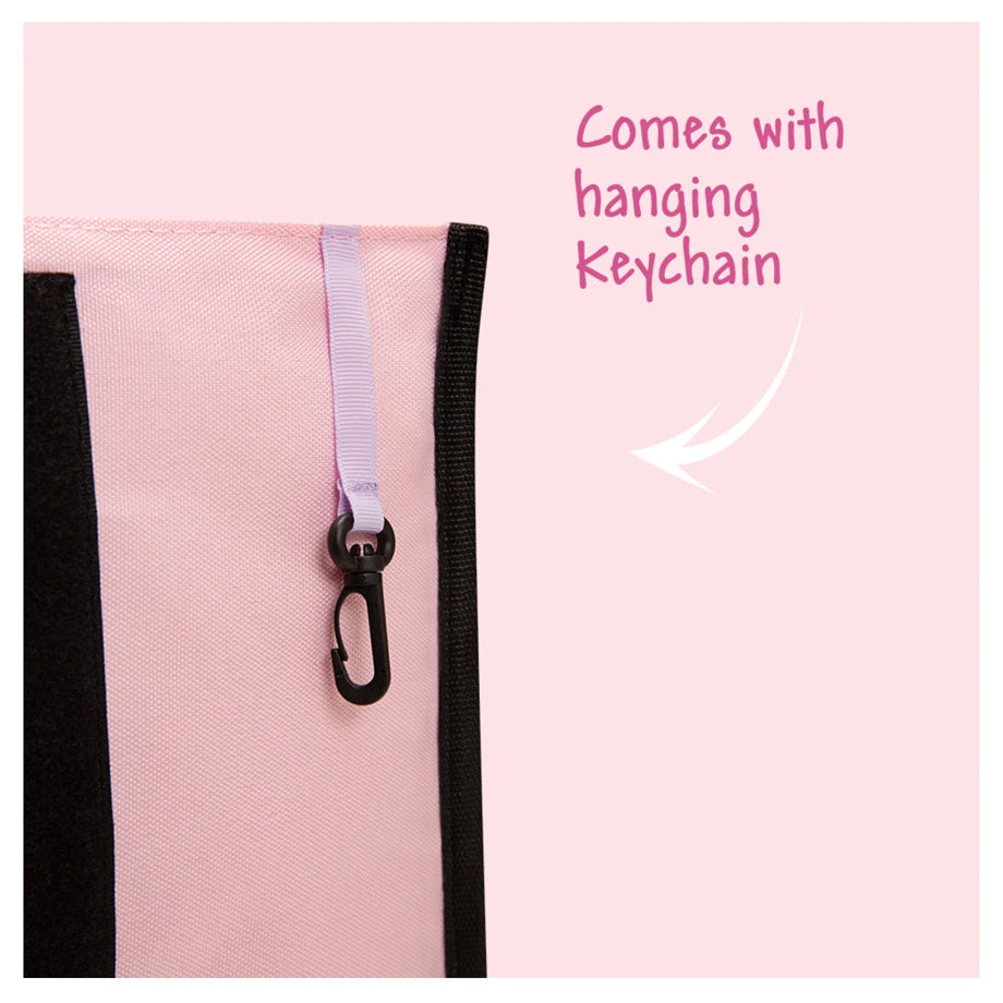 Eazy Kids Lunch Bag Insulated, Foldable & Stylish (Pink & Lavender)