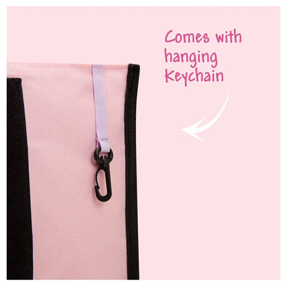 Eazy Kids Lunch Bag Insulated, Foldable & Stylish (Pink & Lavender)