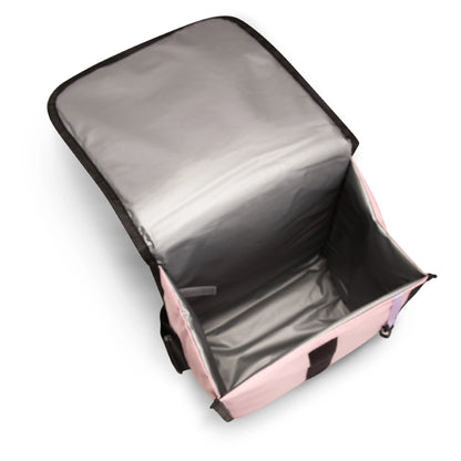 Eazy Kids Lunch Bag Insulated, Foldable & Stylish (Pink & Lavender)