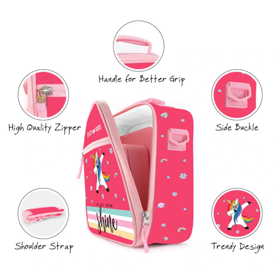 Eazy Kids Bento Lunch Bag Unicorn (Pink)