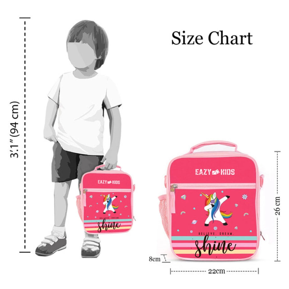 Eazy Kids Bento Lunch Bag Unicorn (Pink)