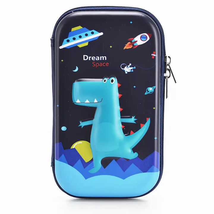 Eazy Kids Dinosaur XL Pencil Case (Blue)