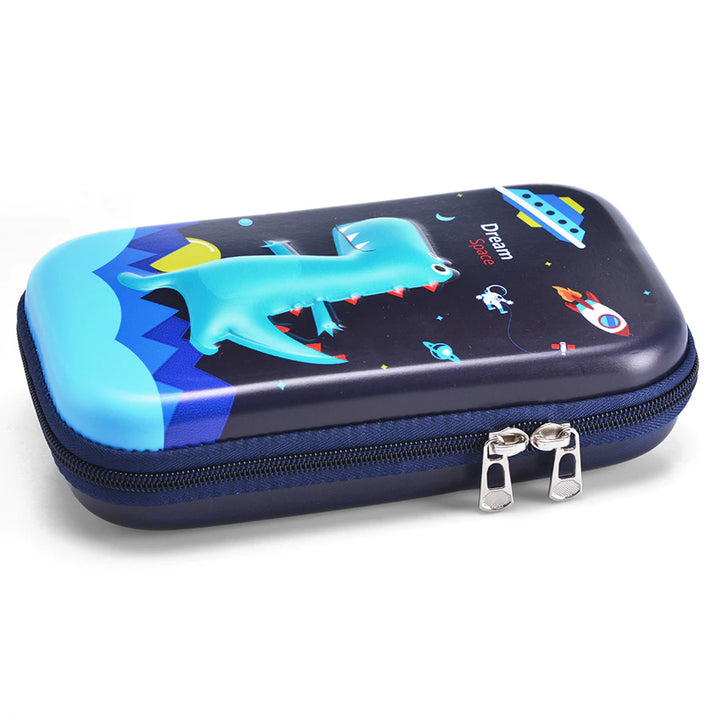 Eazy Kids Dinosaur XL Pencil Case (Blue)