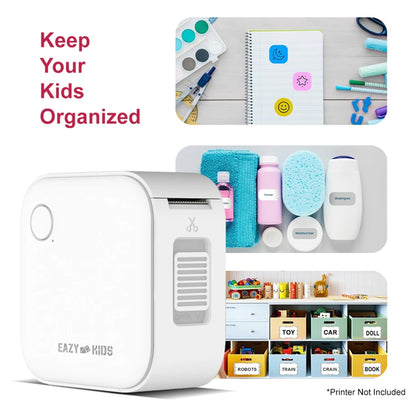 Eazy Kids Mini Label Maker Printer Rolls, Set of 3 (White)
