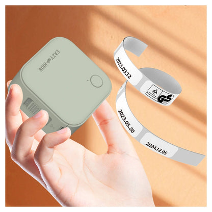 Eazy Kids Mini Label Maker Printer with 180 Labels Roll, Smart App Control for Home, Office, School (Green)