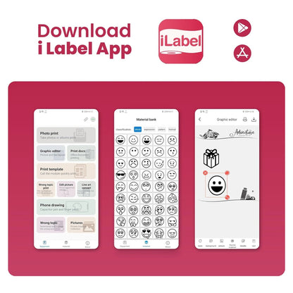 Eazy Kids Mini Label Maker Printer with 180 Labels Roll, Smart App Control for Home, Office, School (White)
