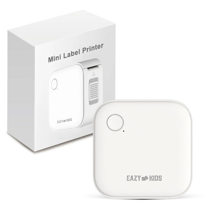 Eazy Kids Mini Label Maker Printer with 180 Labels Roll, Smart App Control for Home, Office, School (White)