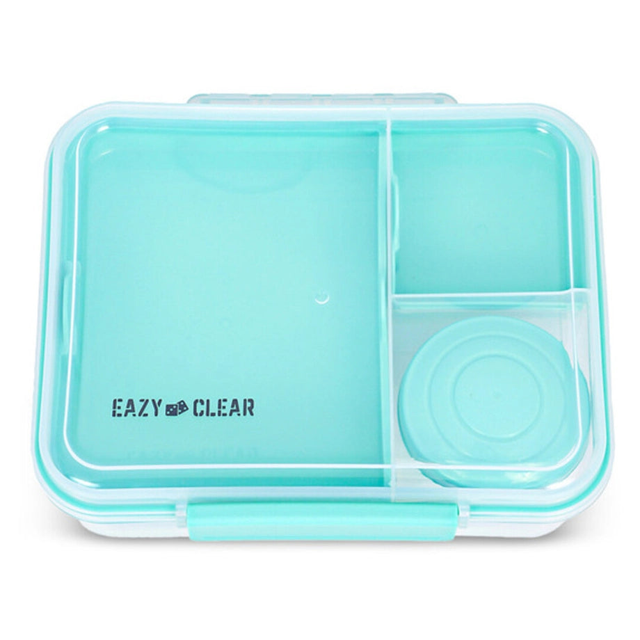 Eazy Kids 3/4/5 Compartment Convertible 1650ml Bento Lunch Box with 150ml Gravy Bowl (Green)