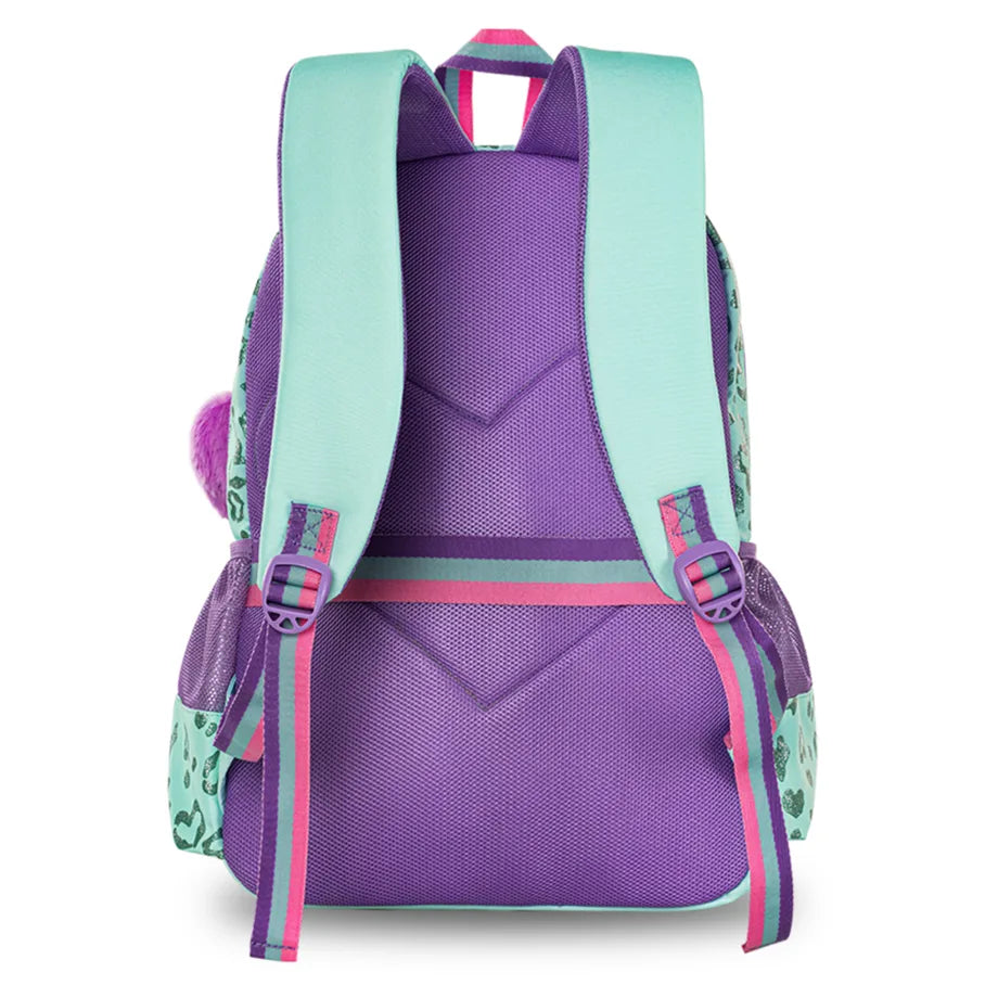 Eazy Kids 17" School Bag Set of 3 w/Lunch Bag and Pencil Pouch (Love Green)