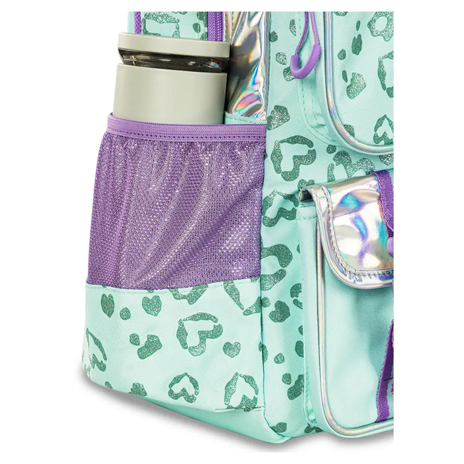 Eazy Kids 17" School Bag Set of 3 w/Lunch Bag and Pencil Pouch (Love Green)