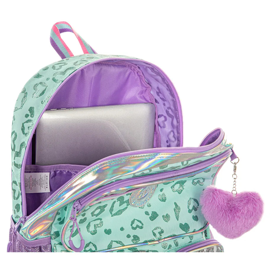 Eazy Kids 17" School Bag Set of 3 w/Lunch Bag and Pencil Pouch (Love Green)