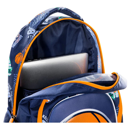 Eazy Kids 18" Set of 3 Backpack w/Lunch Bag and Pencil Case (Basket Ball)