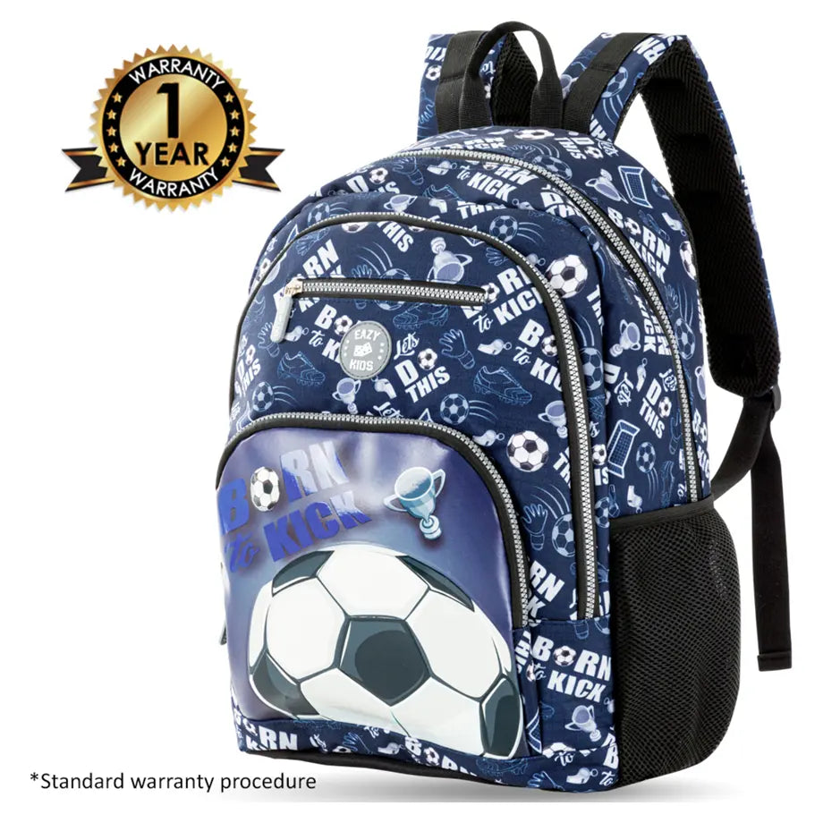 Eazy Kids 18" Set of 3 Backpack w/Lunch Bag and Pencil Case (Football)
