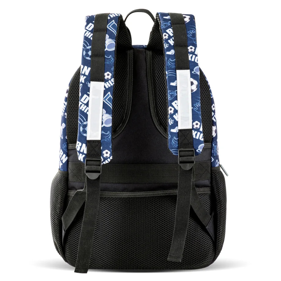 Eazy Kids 18" Set of 3 Backpack w/Lunch Bag and Pencil Case (Football)