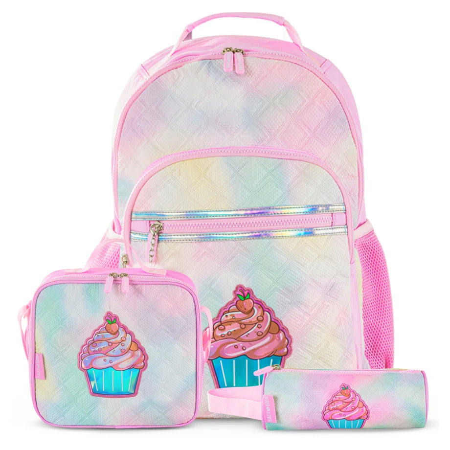 Eazy Kids 17" Set of 3 Backpack w/Lunch Bag and Pencil Case (Sugar Pop Pink)