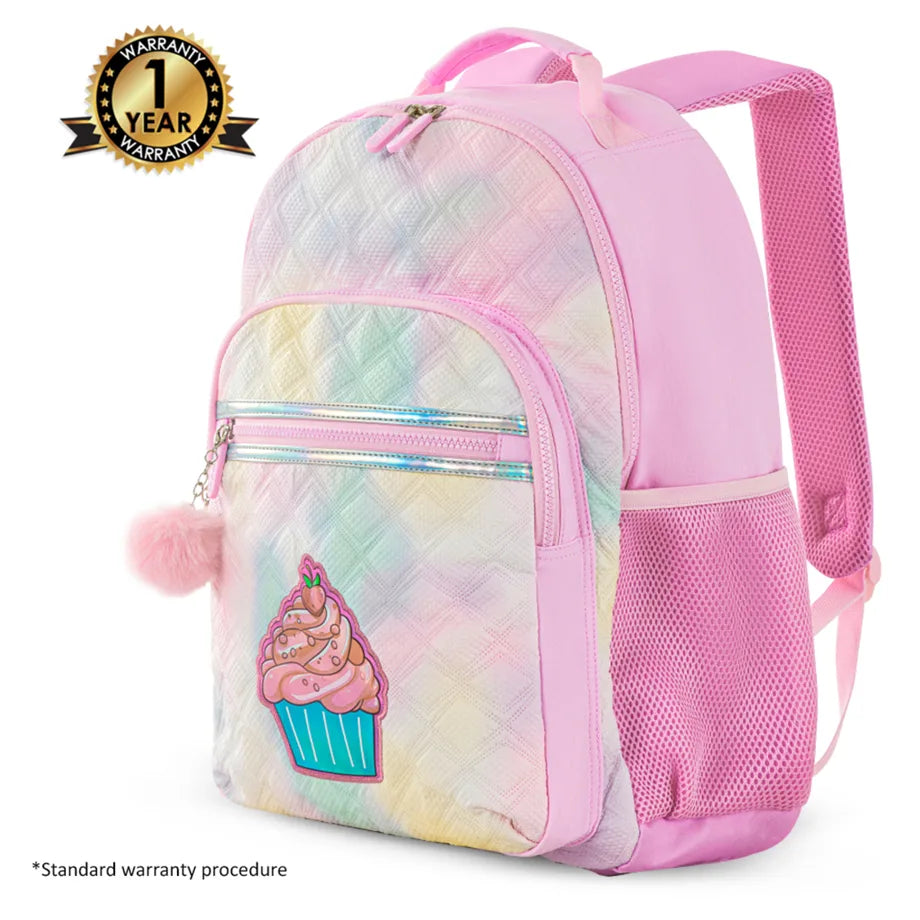 Eazy Kids 17" Set of 3 Backpack w/Lunch Bag and Pencil Case (Sugar Pop Pink)