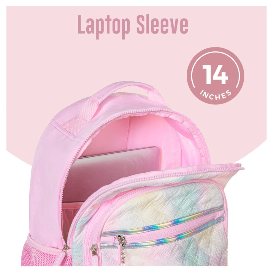 Eazy Kids 17" Set of 3 Backpack w/Lunch Bag and Pencil Case (Sugar Pop Pink)
