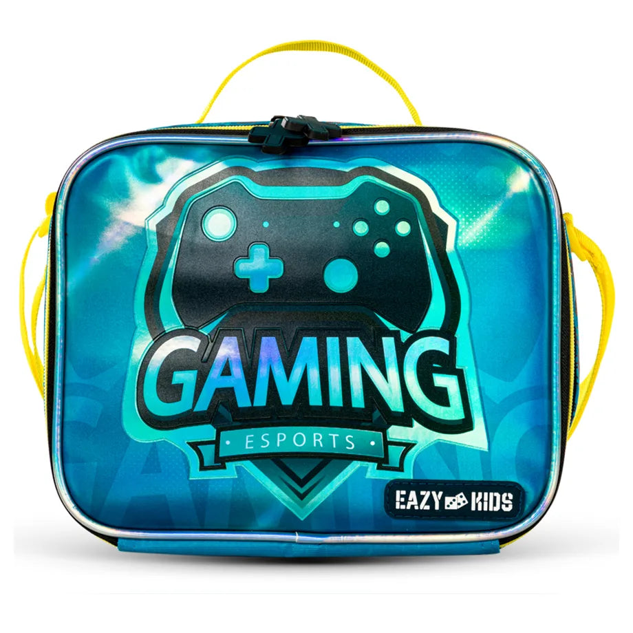 Eazy Kids 16" Set of 3 Backpack w/Lunch Bag and Pencil Case (Gaming)