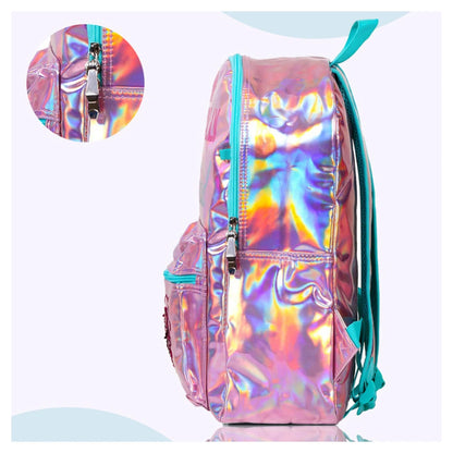 Eazy Kids 17" School Bag Lunch Bag Pencil Case Set of 3 Mermaid Love (Pink)