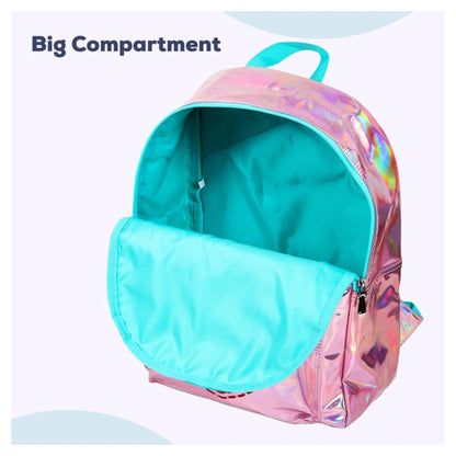 Eazy Kids 17" School Bag Lunch Bag Pencil Case Set of 3 Mermaid Love (Pink)