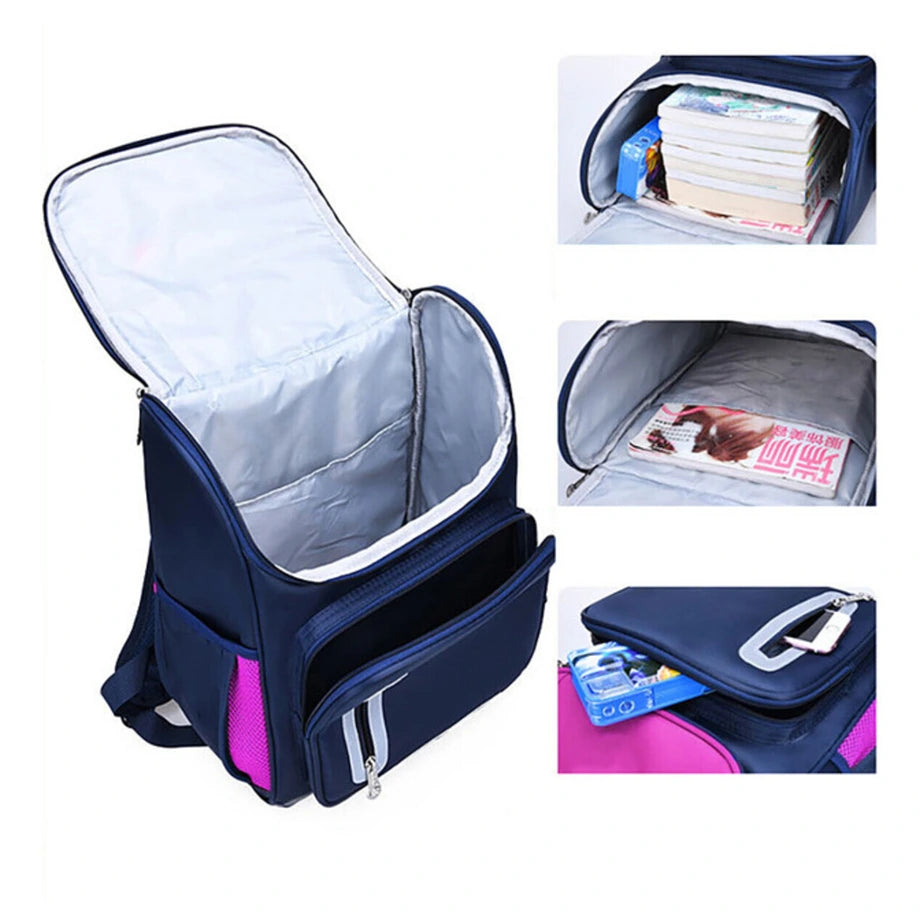 Eazy Kids Ergonomic School Bag (Pink)