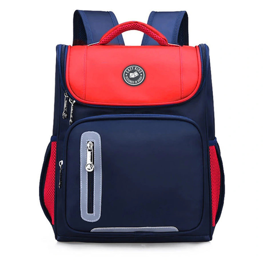 Eazy Kids Ergonomic School Bag (Red Blue)