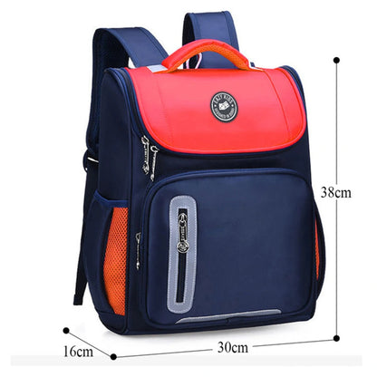 Eazy Kids Ergonomic School Bag (Red Blue)