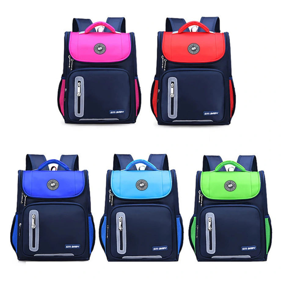 Eazy Kids Ergonomic School Bag (Red Blue)