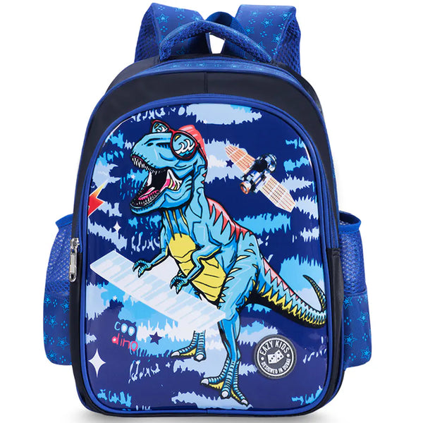 Eazy Kids T-Rex School Bag (Blue)