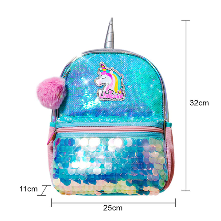 Eazy Kids Unicorn Sparkle Backpack (Green)