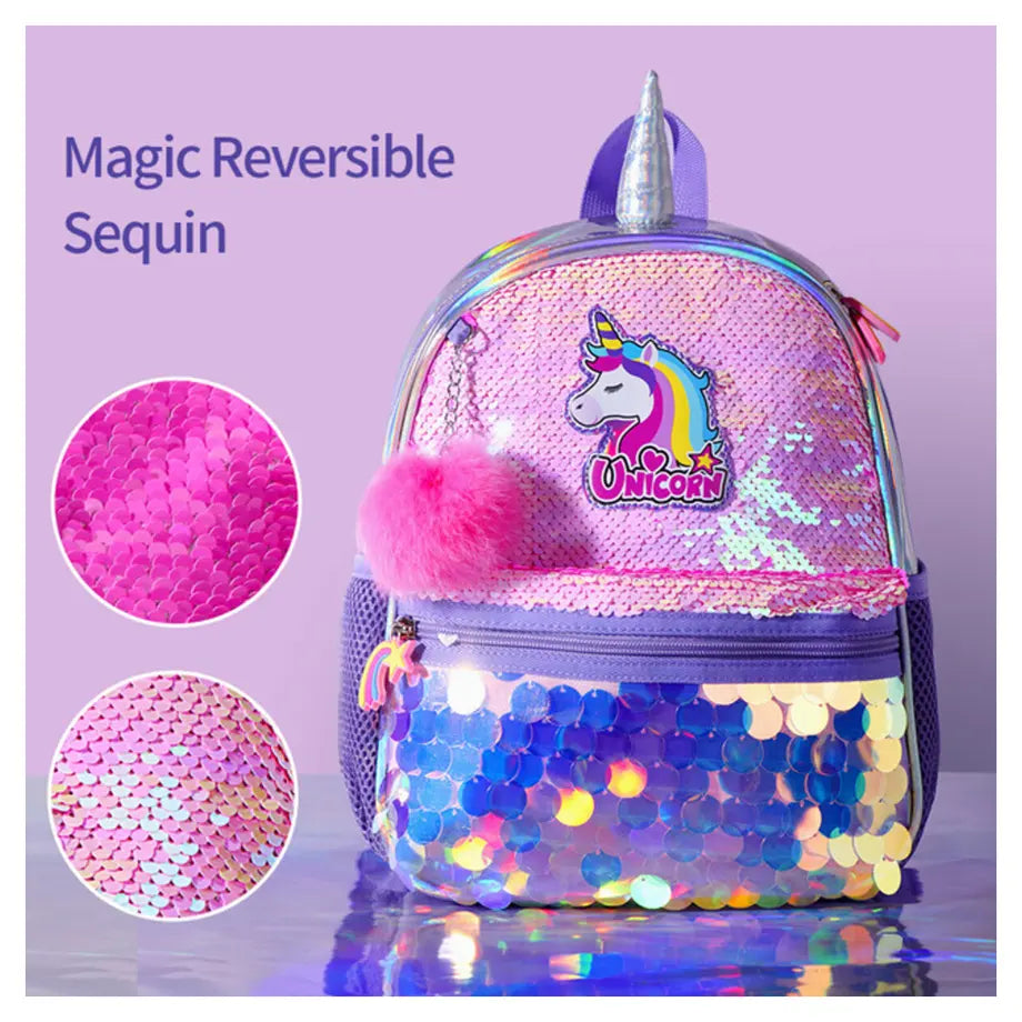 Eazy Kids Unicorn Sparkle Backpack (Pink)