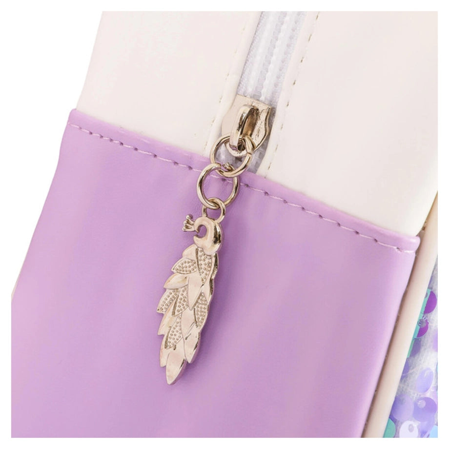 Eazy Kids Sequin School Backpack (Horse Purple)