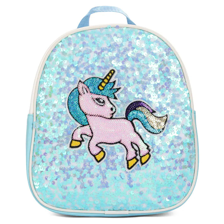 Eazy Kids Sequin School Backpack Unicorn (Green)