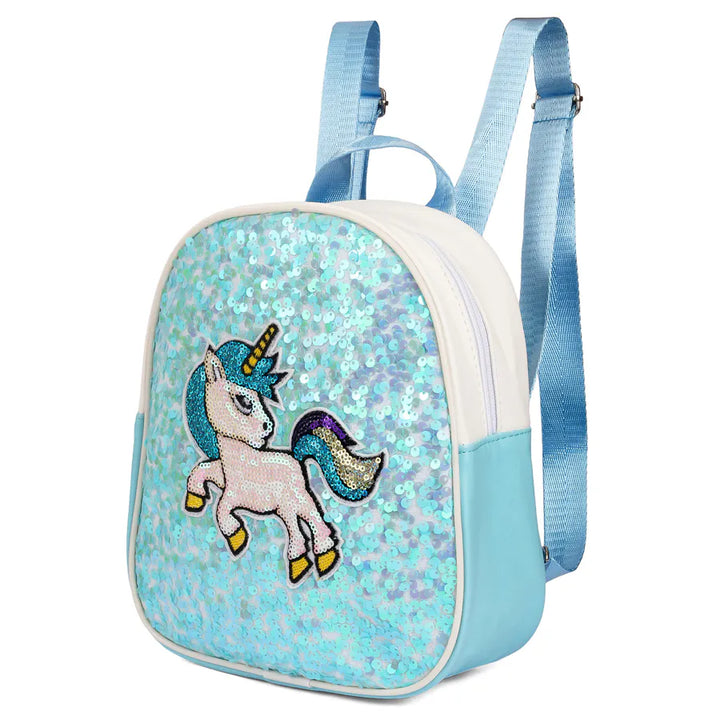 Eazy Kids Sequin School Backpack Unicorn (Green)